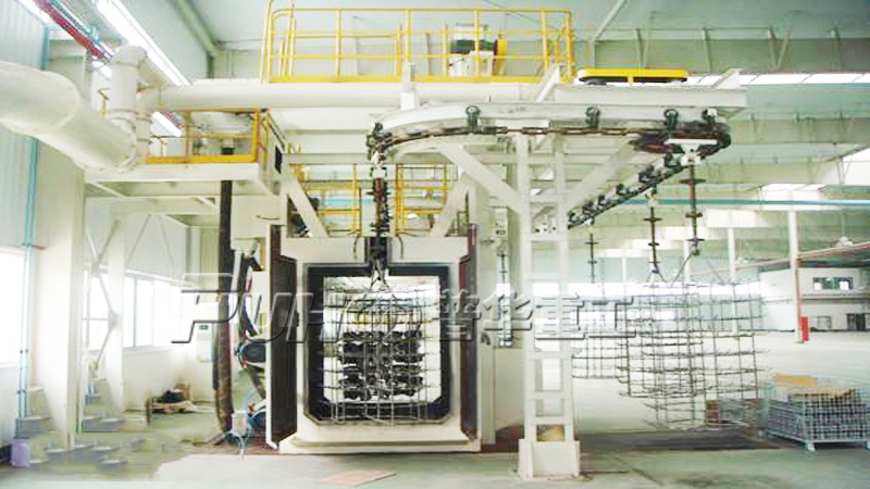發(fā)電機(jī)組汽輪機(jī)葉片除銹拋丸機(jī)，汽輪機(jī)葉片清砂除銹拋丸強(qiáng)化方案-青島普華重工